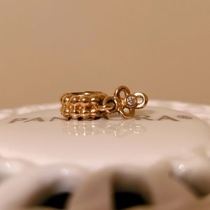 Pandora 14k solid gold trinity dangle